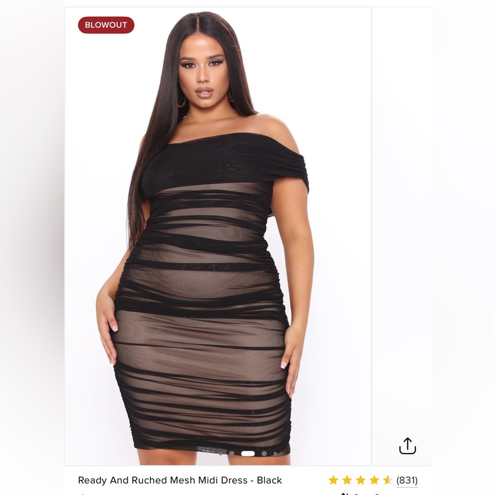 Mesh Midi Dress